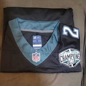NFL Eagles Black and Teal Champions Jersey